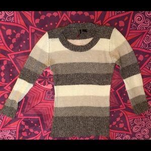 Tan stripped sweater